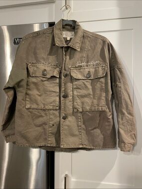 Current/Elliott Military Field Jacket in Olive